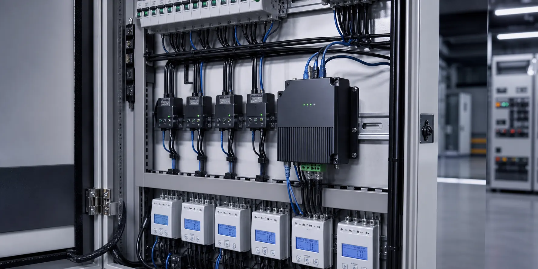 Electrical control cabinet for site-level power systems